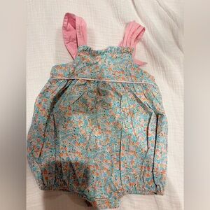 Floral Kids One Piece with Pink Accents